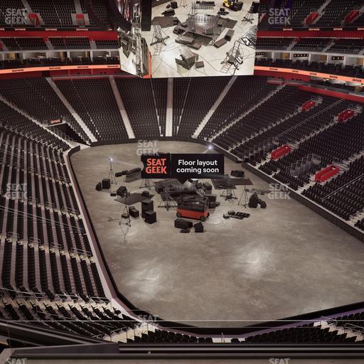 Little Caesars Arena - Section Drink Rail Mezzanine 4 Seat View