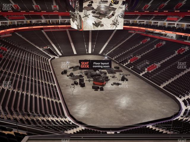 Little Caesars Arena - Section Drink Rail Mezzanine 4 Seat View
