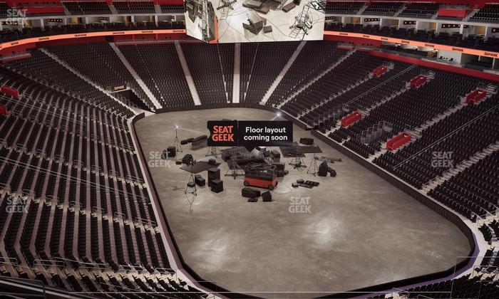 Little Caesars Arena - Section Drink Rail Mezzanine 4 Seat View