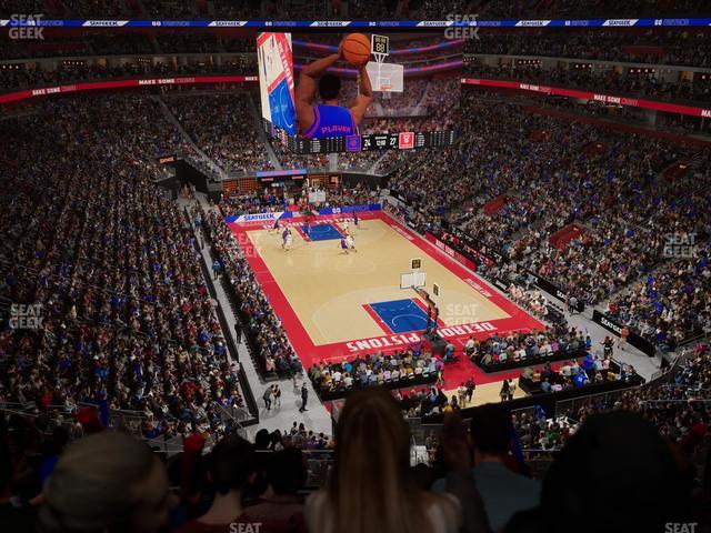 Little Caesars Arena - Section Drink Rail Mezzanine 4 Seat View Little Caesars Arena - Section Drink Rail Mezzanine 4 Seat View