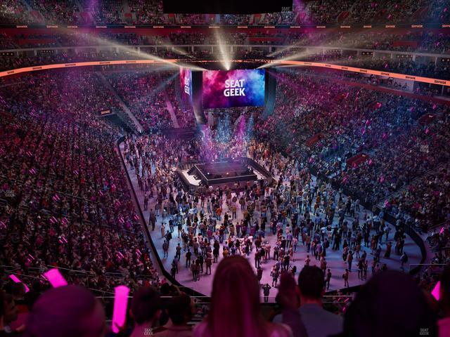 Little Caesars Arena - Section Drink Rail Mezzanine 4 Seat View