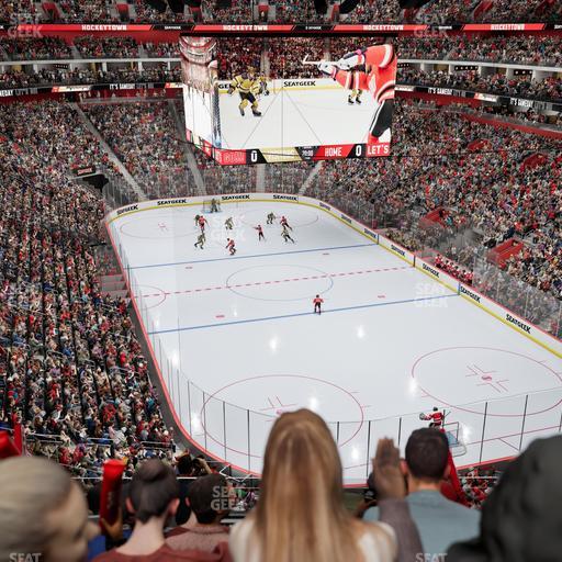 Little Caesars Arena - Section Drink Rail Mezzanine 4 Seat View