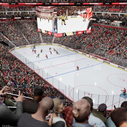 Little Caesars Arena - Section Drink Rail Mezzanine 5 Seat View