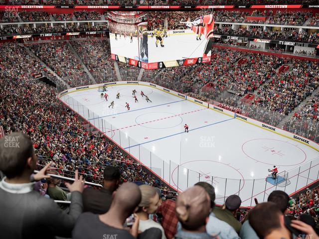 Little Caesars Arena - Section Drink Rail Mezzanine 5 Seat View