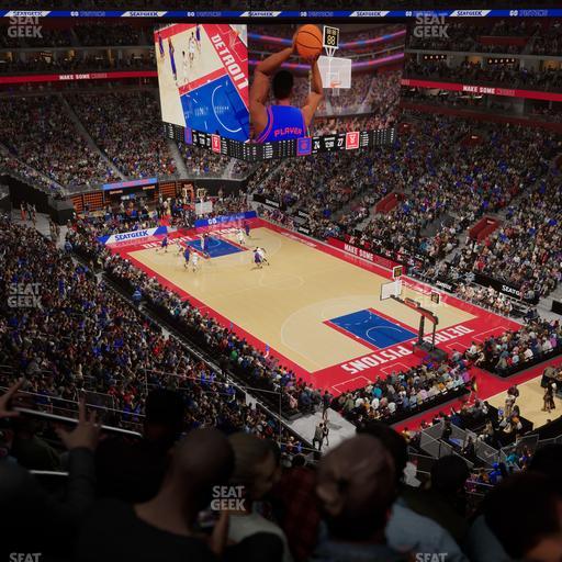 Little Caesars Arena - Section Drink Rail Mezzanine 5 Seat View