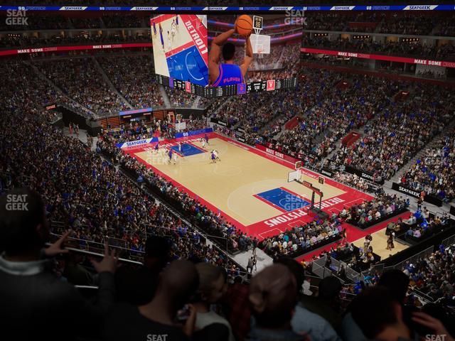 Little Caesars Arena - Section Drink Rail Mezzanine 5 Seat View