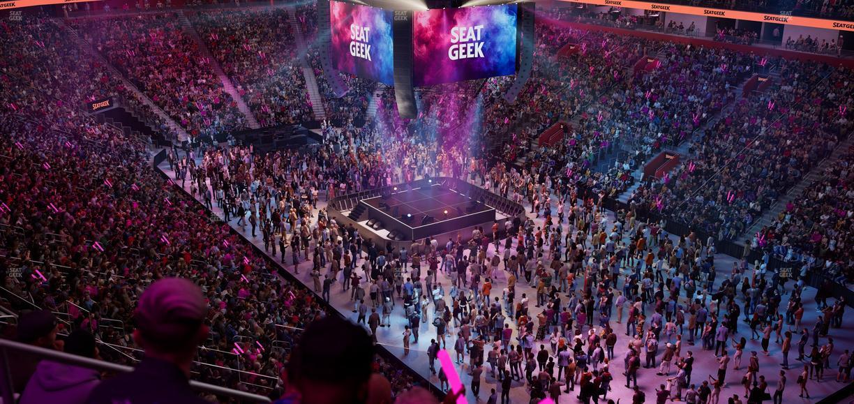 Little Caesars Arena - Section Drink Rail Mezzanine 5 Seat View