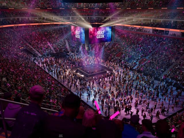Little Caesars Arena - Section Drink Rail Mezzanine 5 Seat View