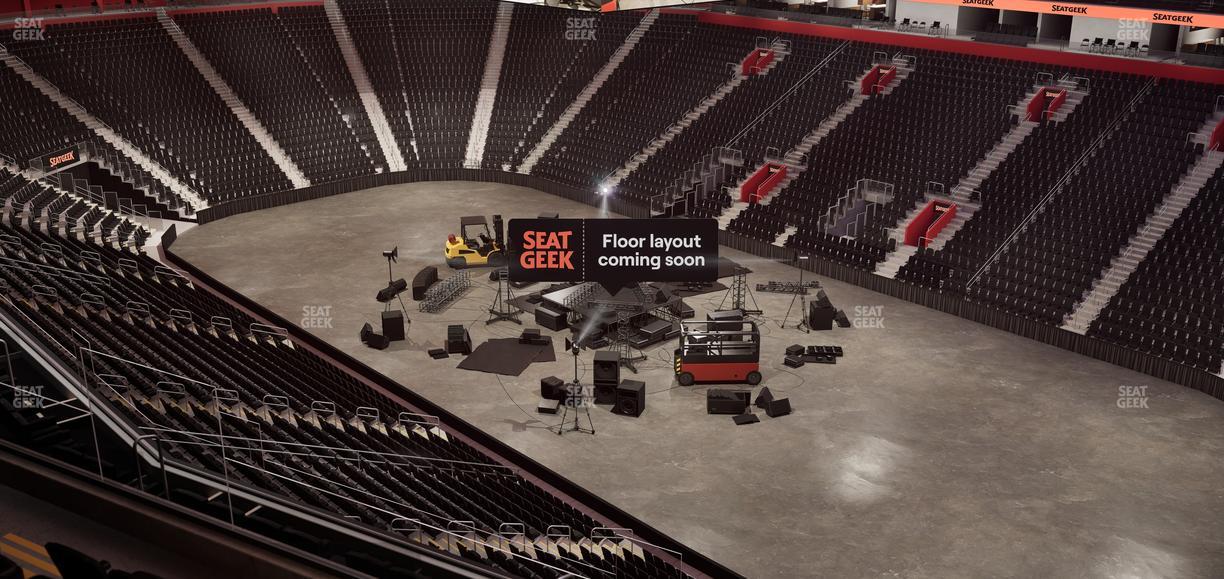 Little Caesars Arena - Section Drink Rail Mezzanine 6 Seat View
