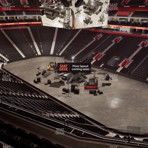 Little Caesars Arena - Section Drink Rail Mezzanine 6 Seat View