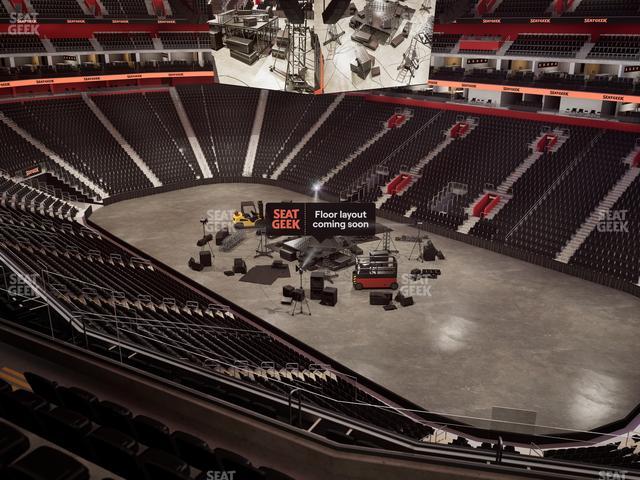 Little Caesars Arena - Section Drink Rail Mezzanine 6 Seat View
