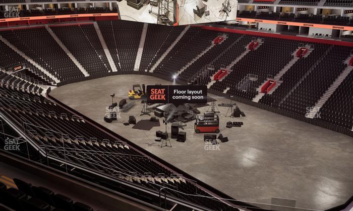 Little Caesars Arena - Section Drink Rail Mezzanine 6 Seat View