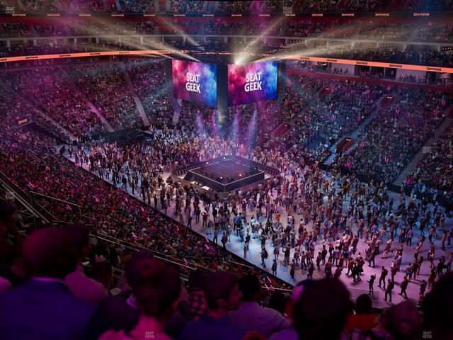 Little Caesars Arena - Section Drink Rail Mezzanine 6 Seat View