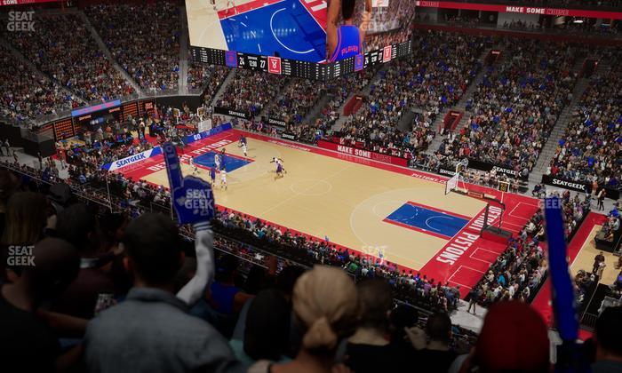 Little Caesars Arena - Section Drink Rail Mezzanine 7 Seat View