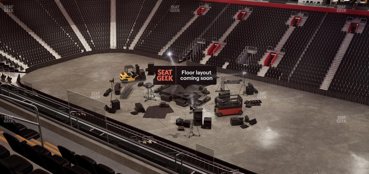 Little Caesars Arena - Section Drink Rail Mezzanine 7 Seat View