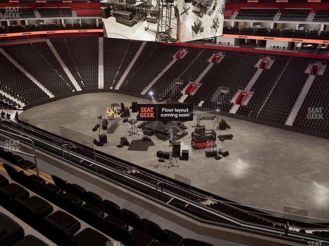 Little Caesars Arena - Section Drink Rail Mezzanine 7 Seat View