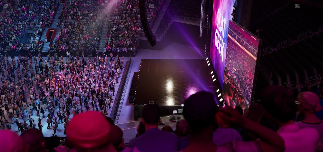 Little Caesars Arena - Section Drink Rail Mezzanine 7 Seat View