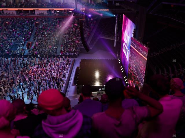 Little Caesars Arena - Section Drink Rail Mezzanine 7 Seat View