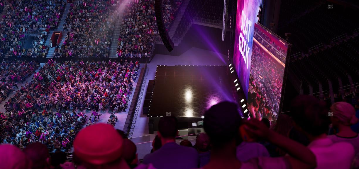 Little Caesars Arena - Section Drink Rail Mezzanine 7 Seat View