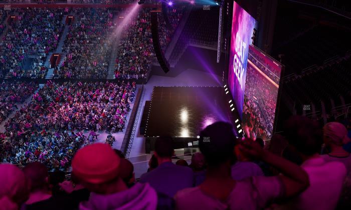 Little Caesars Arena - Section Drink Rail Mezzanine 7 Seat View