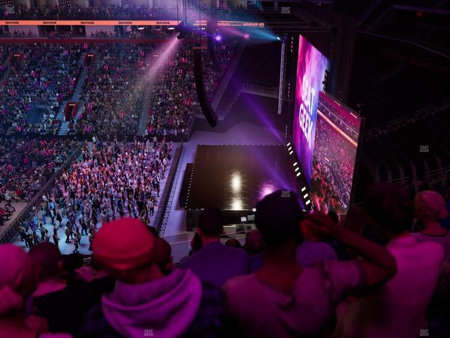 Little Caesars Arena - Section Drink Rail Mezzanine 7 Seat View