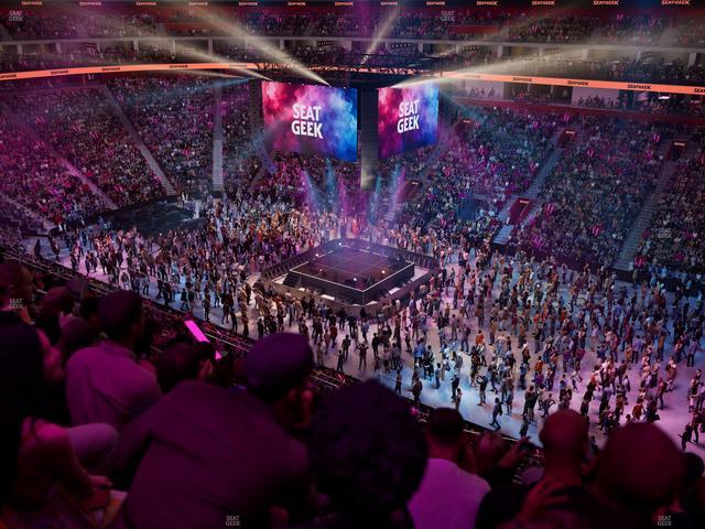 Little Caesars Arena - Section Drink Rail Mezzanine 7 Seat View