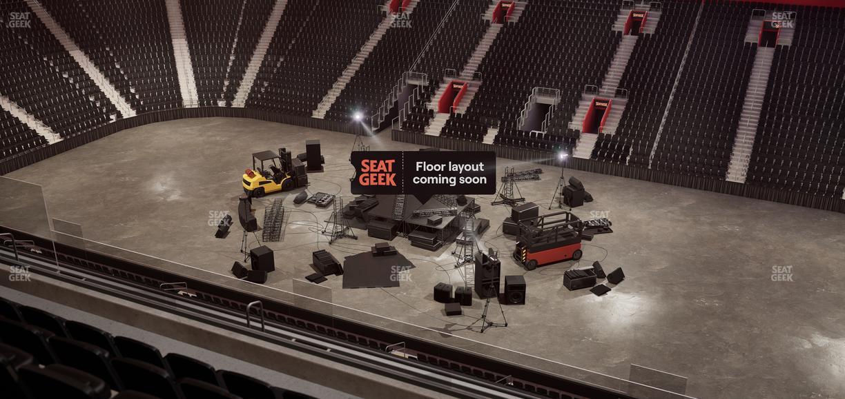 Little Caesars Arena - Section Drink Rail Mezzanine 8 Seat View