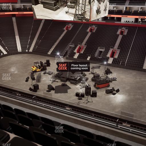 Little Caesars Arena - Section Drink Rail Mezzanine 8 Seat View