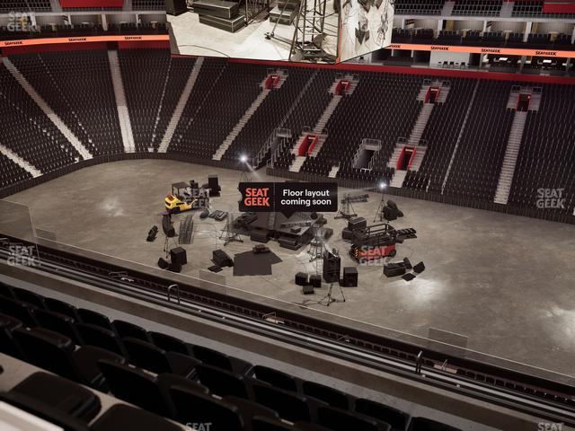 Little Caesars Arena - Section Drink Rail Mezzanine 8 Seat View