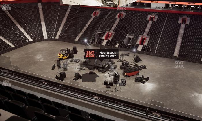 Little Caesars Arena - Section Drink Rail Mezzanine 8 Seat View
