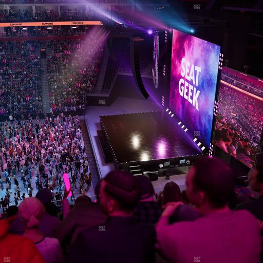 Little Caesars Arena - Section Drink Rail Mezzanine 8 Seat View