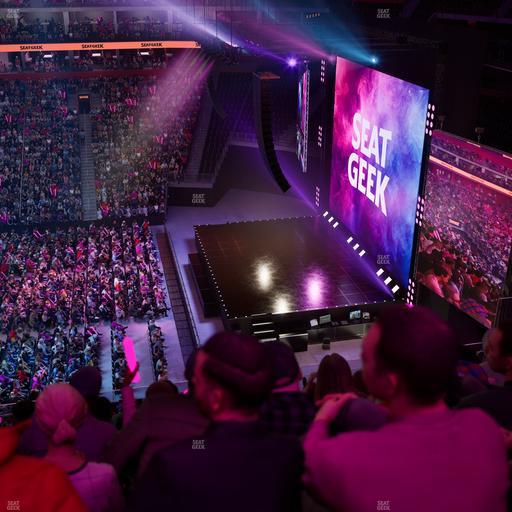 Little Caesars Arena - Section Drink Rail Mezzanine 8 Seat View