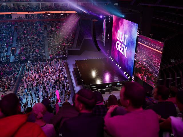 Little Caesars Arena - Section Drink Rail Mezzanine 8 Seat View