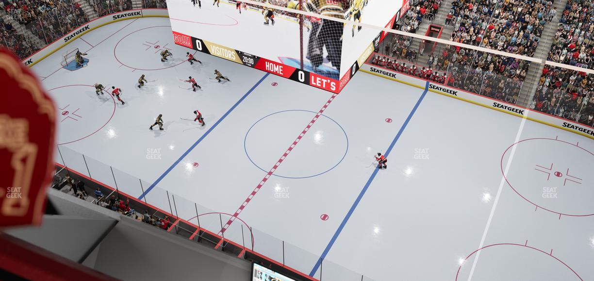 Little Caesars Arena - Section Gondola Press Box 3 Seat View