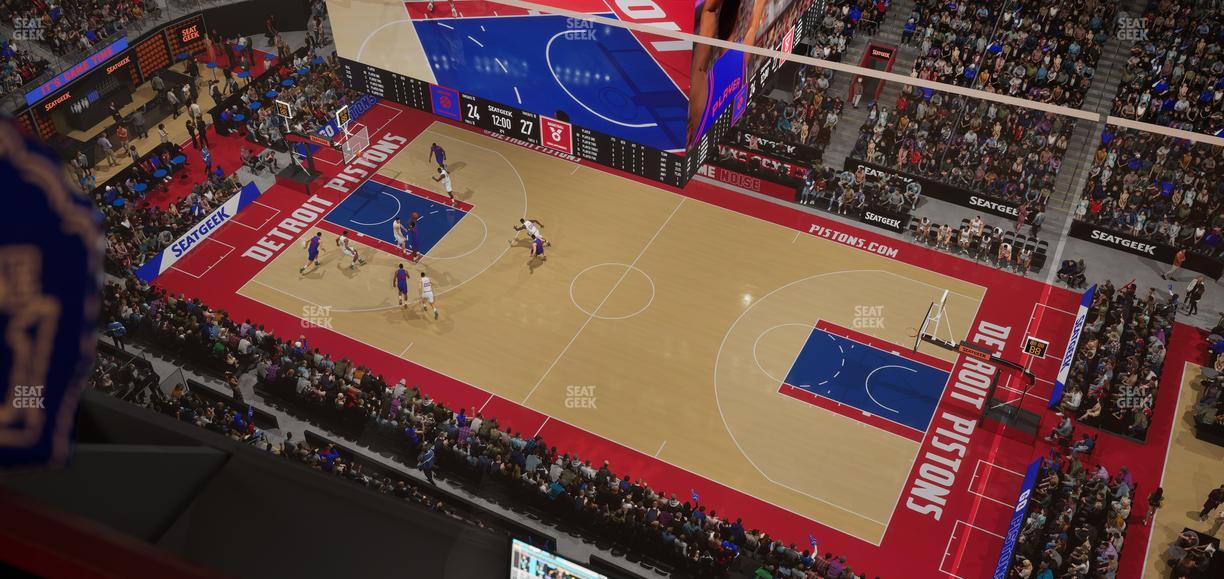 Little Caesars Arena - Section Gondola Press Box 3 Seat View