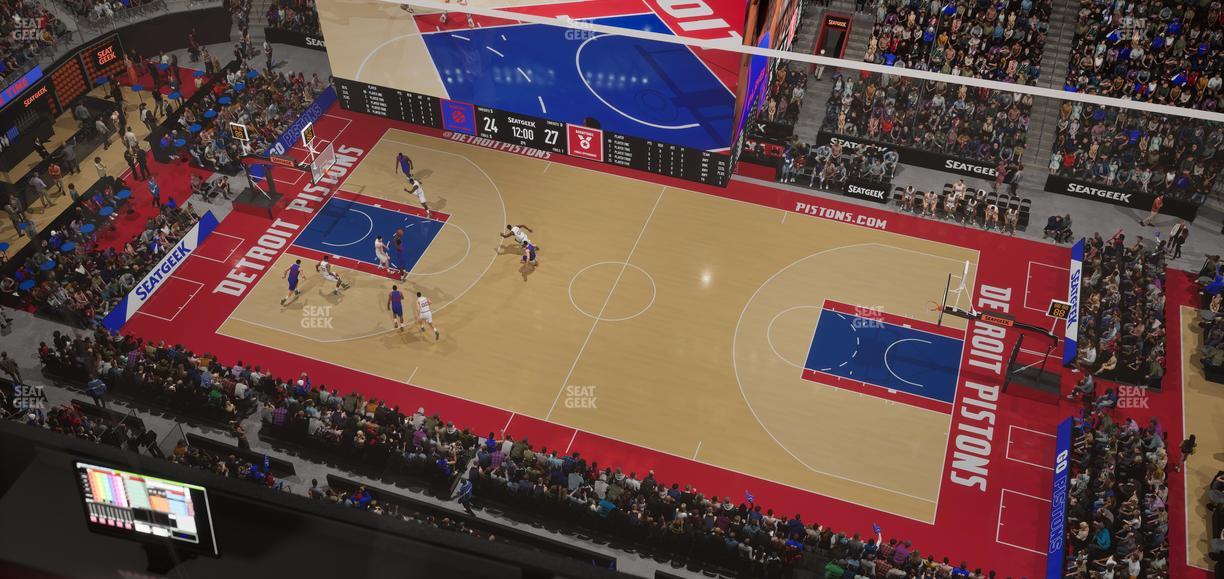 Little Caesars Arena - Section Gondola Press Box 4 Seat View