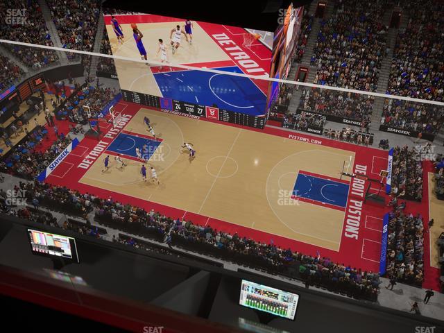 Little Caesars Arena - Section Gondola Press Box 4 Seat View Little Caesars Arena - Section Gondola Press Box 4 Seat View