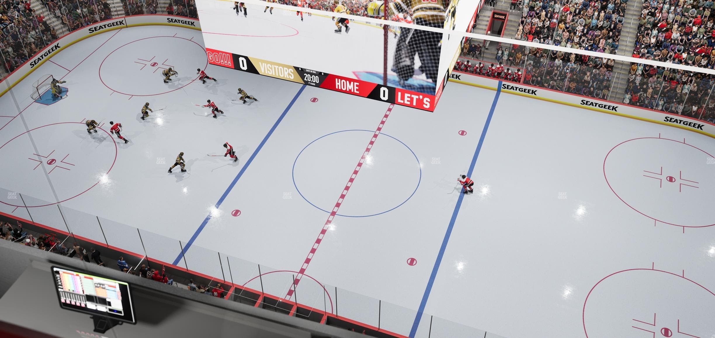 Little Caesars Arena - Section Gondola Press Box 4 Seat View