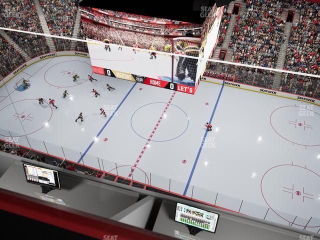 Little Caesars Arena - Section Gondola Press Box 4 Seat View
