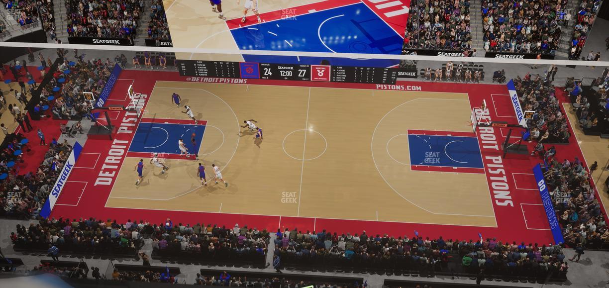 Little Caesars Arena - Section Gondola Press Box 5 Seat View