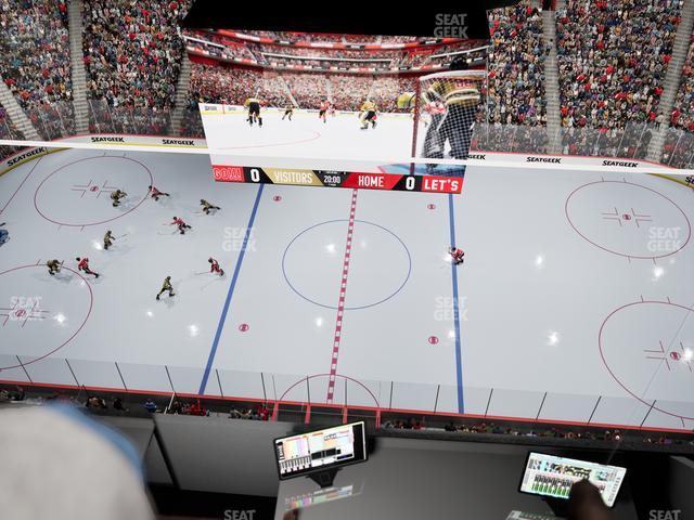 Little Caesars Arena - Section Gondola Press Box 5 Seat View