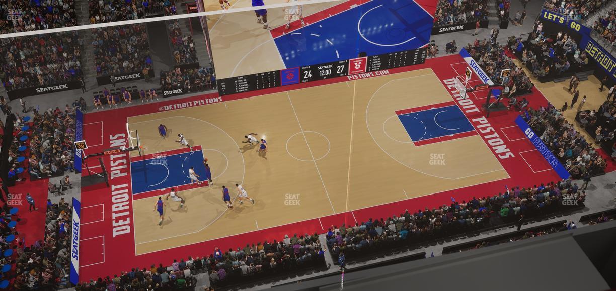 Little Caesars Arena - Section Gondola Press Box 6 Seat View