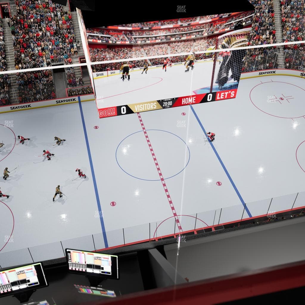Little Caesars Arena - Section Gondola Press Box 6 Seat View