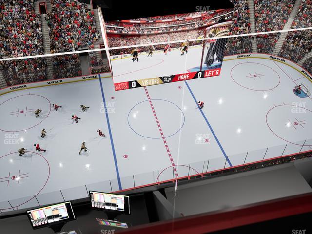 Little Caesars Arena - Section Gondola Press Box 6 Seat View