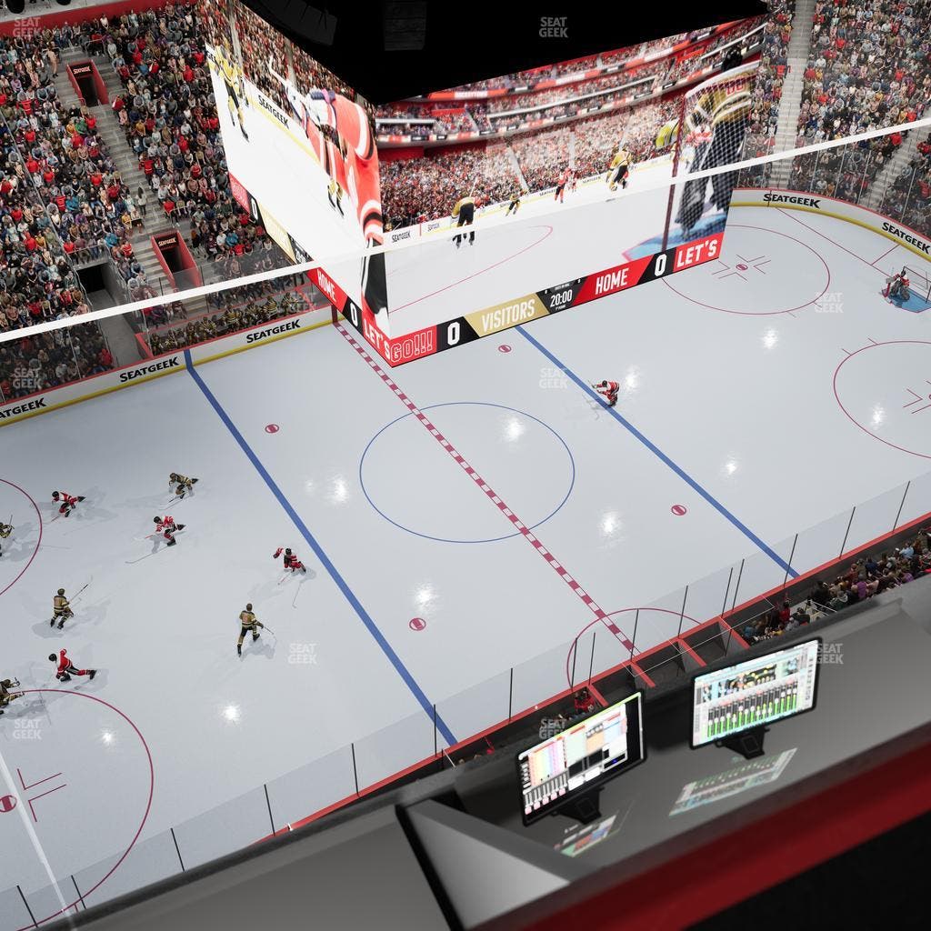 Little Caesars Arena - Section Gondola Press Box 7 Seat View