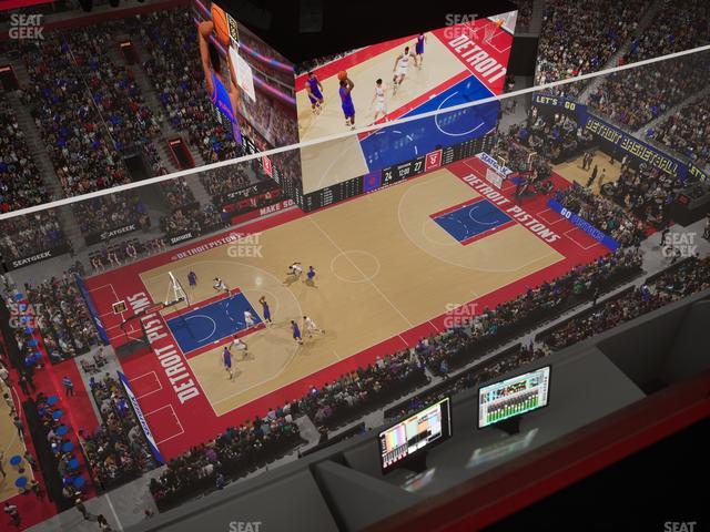 Little Caesars Arena - Section Gondola Press Box 7 Seat View Little Caesars Arena - Section Gondola Press Box 7 Seat View