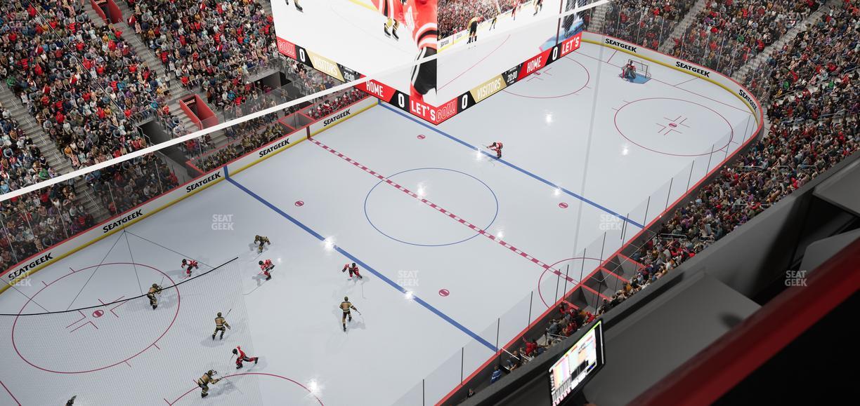 Little Caesars Arena - Section Gondola Press Box 8 Seat View