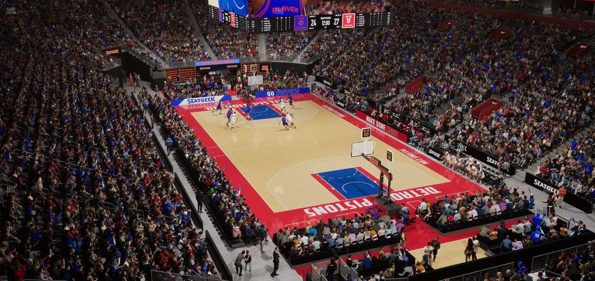 Little Caesars Arena - Section Mezzanine 4 Seat View