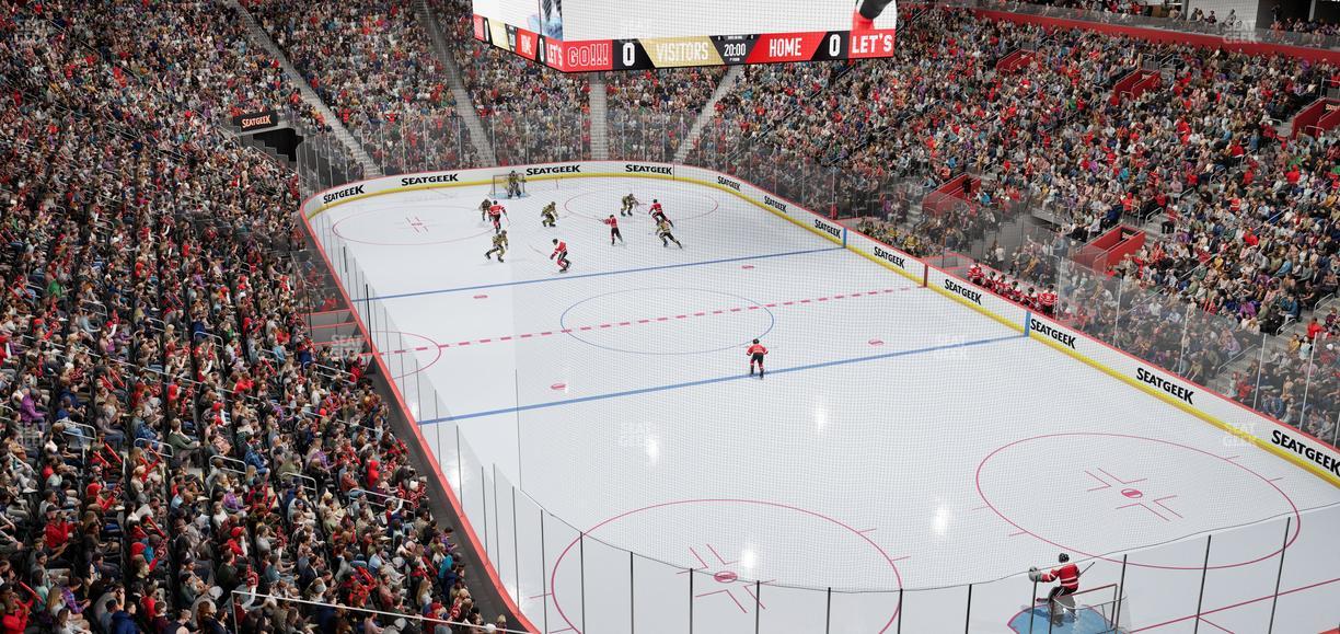 Little Caesars Arena - Section Mezzanine 4 Seat View
