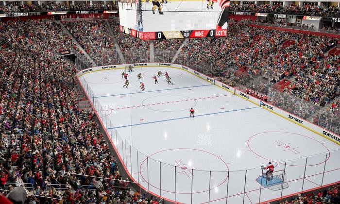 Little Caesars Arena - Section Mezzanine 4 Seat View